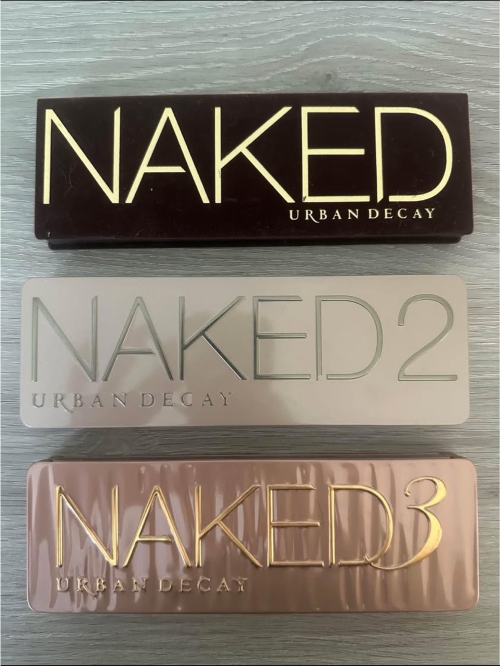 Urban Decay NAKED Trio Palette Set - Brown, Silver, Rose Gold